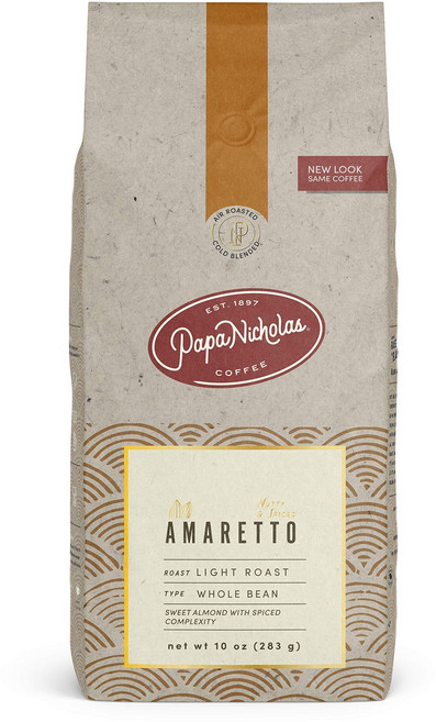 파파니콜라스 커피 홀빈 커피 아마레토 283g PapaNicholas Coffee Whole Bean Coffee Amaretto 10 Ounce