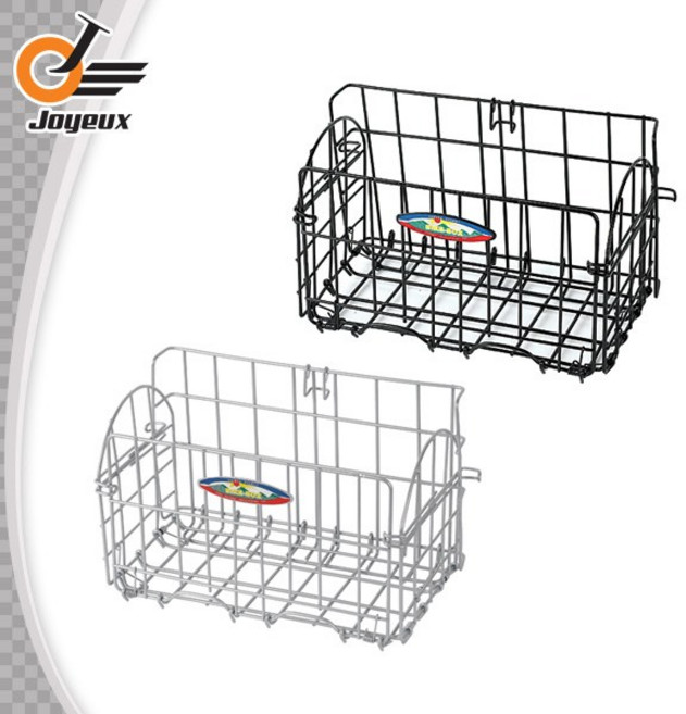 생활자전거용 4단 접이식 바구니 짐받이장착용, 블랙, 1개
