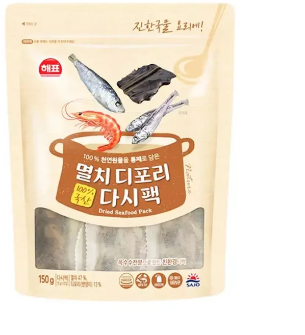 멸치 X 디포리 사조해표 150g 다시팩 2개, 1개