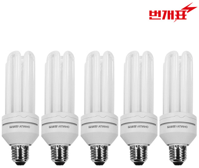 번개표 삼파장 형광램프 30W EFQR30EX-D, 주광색, 5개