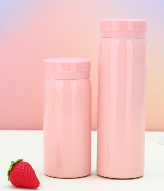 램프의지니 미니 보온보냉 텀블러, 1개, 300ml, 핑크