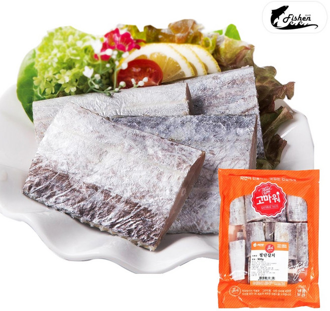 (냉동)피쉬앤 손질 갈치 900g 절단, 절단 갈치 1팩 900g, 1개