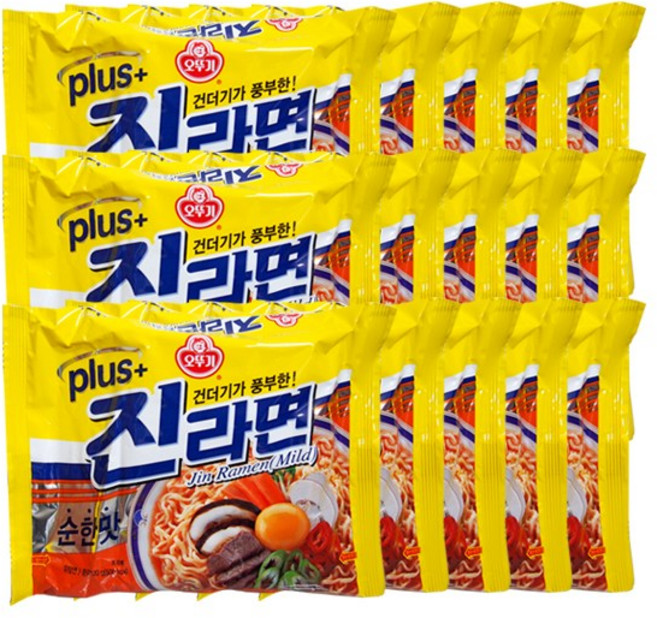 오뚜기 진라면 플러스 순한맛 120g x 15개, 1세트