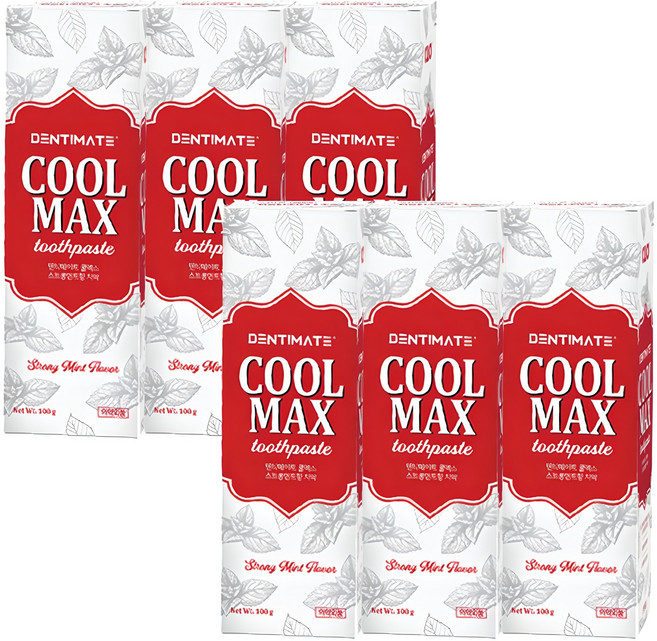 크리오 덴티메이트 쿨맥스 스트롱민트향 치약, 100g, 6개