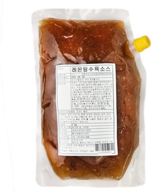 소스텍 레몬 탕수육소스 2kg 꿔바로우소스, 1개