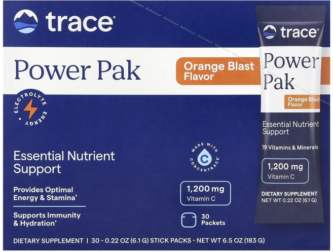 Trace 파워 팩 Orange 블라스트 스틱팩 30개 개당 6.1g(0.22oz), Trace파워팩Orange블라스트스틱팩30개개당61g0 - 쿠팡