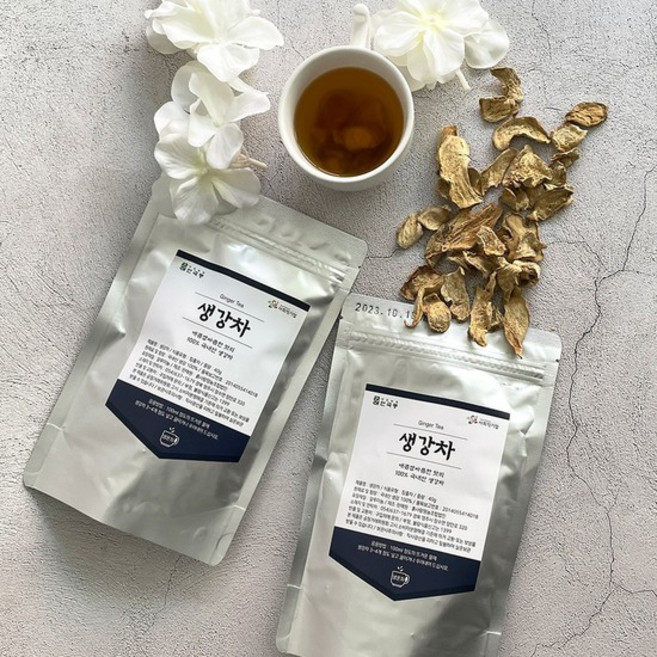 [더조은] 국내산 생강차[지퍼백] 40g x 3팩, 상세페이지 참조, 3개