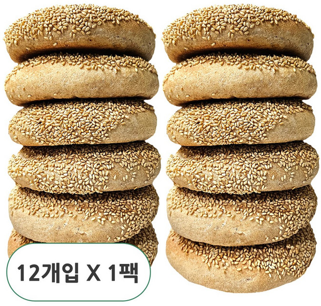 당일생산 수제베이글 달다 통밀 100% 참깨 베이글, 12개, 110g