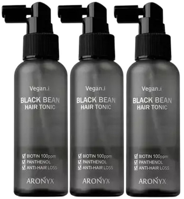 아로닉스 비건아이 블랙빈 헤어토닉 100mlx3개+두피마사지기, 3개, 100ml