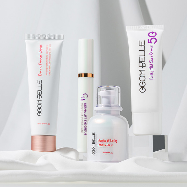 [꼼벨르] 4종(더마리페어크림+데일리마일드선크림+화이트닝컴플렉스세럼+더마리프트아이크림)세트, 1개