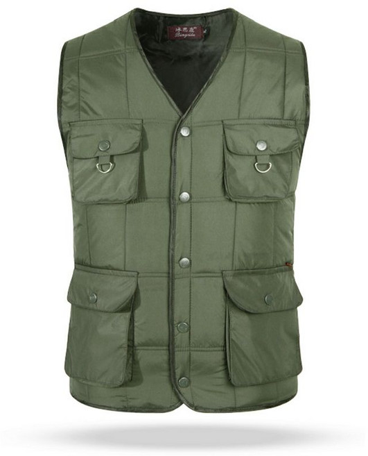 남성 패딩 면 베스트 도톰 중장 가을겨울 나시 아빠룩 캐주얼 빅사이즈 조끼