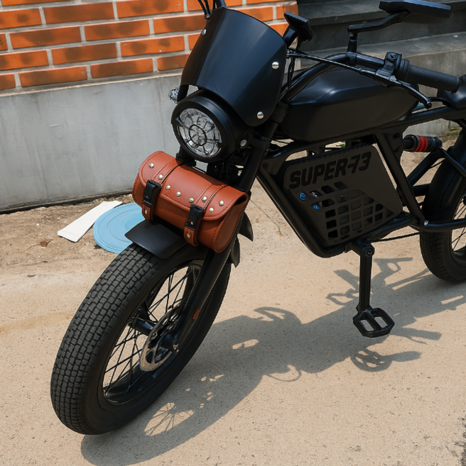 자토바이크 전기자전거 가방 슈퍼73 프론트백 2종, 스몰사이즈 브라운, 1개