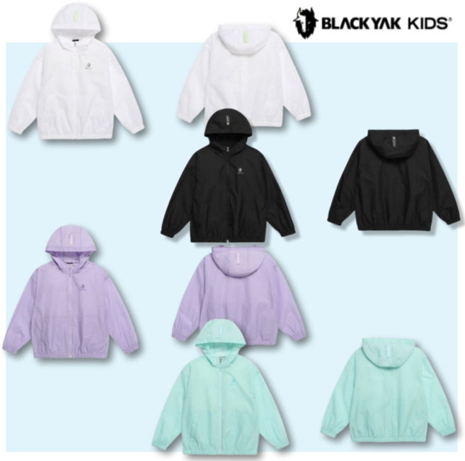 (매장정품) 블랙야크키즈 에어컨바람 뜨거운햇빛에 필수 여름 초경량 바람막이