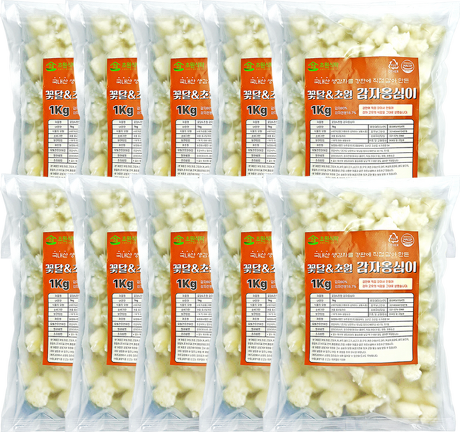 초원식탁 국산 생감자로 만든 쫀득한 강원도 전통 감자옹심이, 1kg, 10개