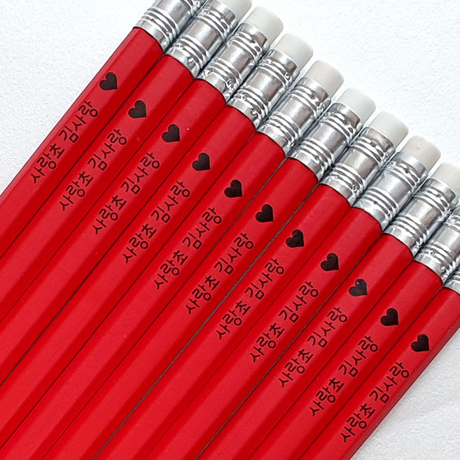 네임코코 주문제작 블랙하트 네임연필B, P01R-블랙하트-11개입