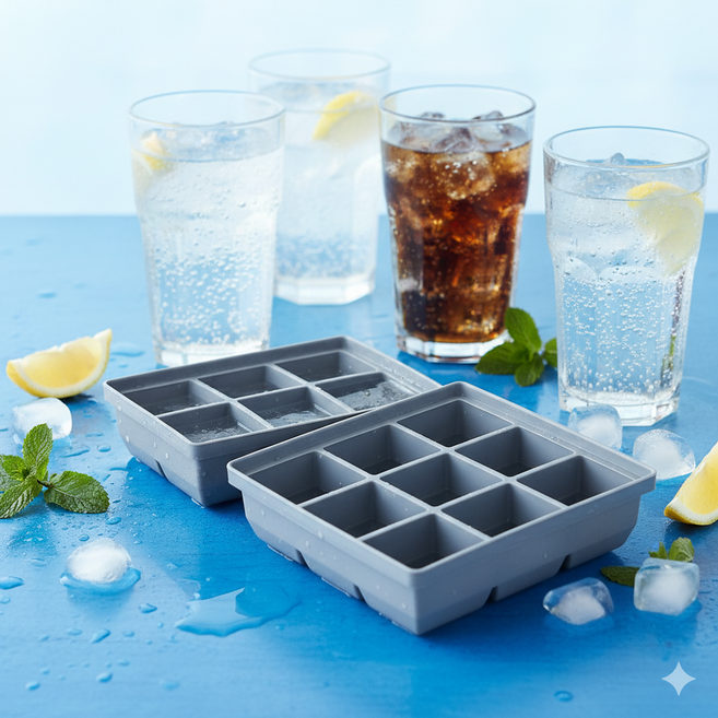 (1+1) 실리콘 얼음틀 국내 생산 아이스트레이 왕얼음틀, 인디그레이, 2개