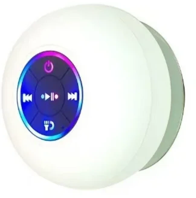 미니 블루투스 스피커 샤워 서브우퍼 방수 핸즈프리 라우드 스피커 흡입 컵 마이크 포함 욕실 수영장 해변, 01 스피커, 02 하얀색