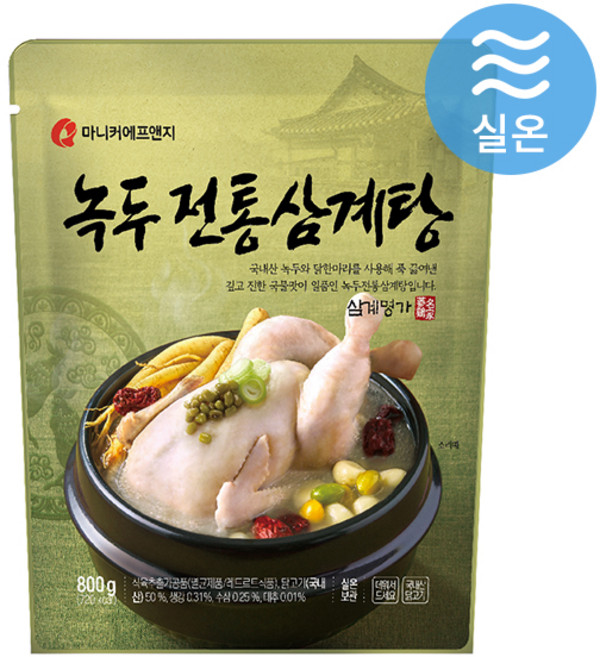 마니커 녹두전통삼계탕 800g (실온), 12개