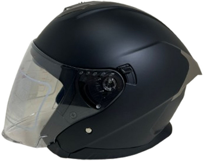 JEC OB5 헬멧 오토바이 썬바이저 기어리스 DOT인증 경량 하프페이스 대두 대형 빅사이즈 큰머리 3XL, 블랙무광