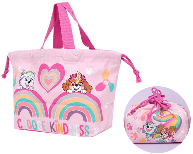 퍼피 구조대 레스큐 도시락 주머니 피크닉 파우치 댕댕이 캐릭터 런치백, 1개, 단품