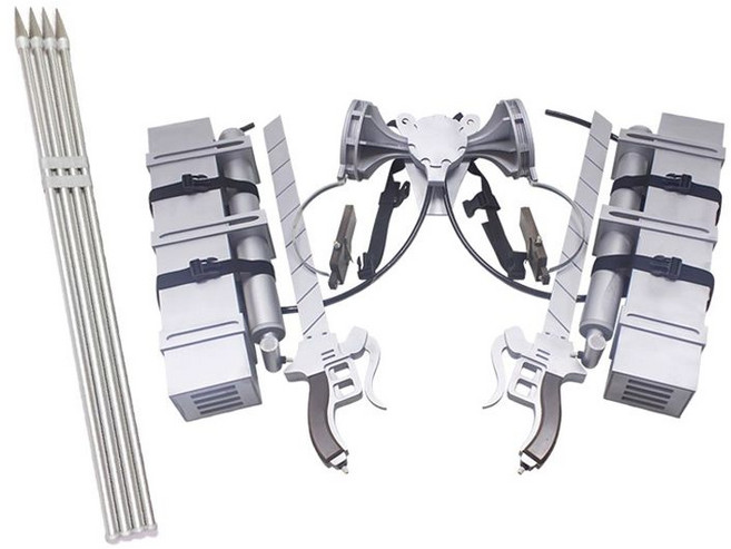 풀세트 입체기동장치 에렌 진격의 무기 기동장치 의상 거인, 썬더 건, 기본 색상, 1개