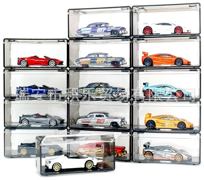 토미카장식장 RC카 전시용 케이스 대형 아크릴 투명 수집용 방진 디스플레이 선반, 28.164 벽걸이 투명 (32칸)