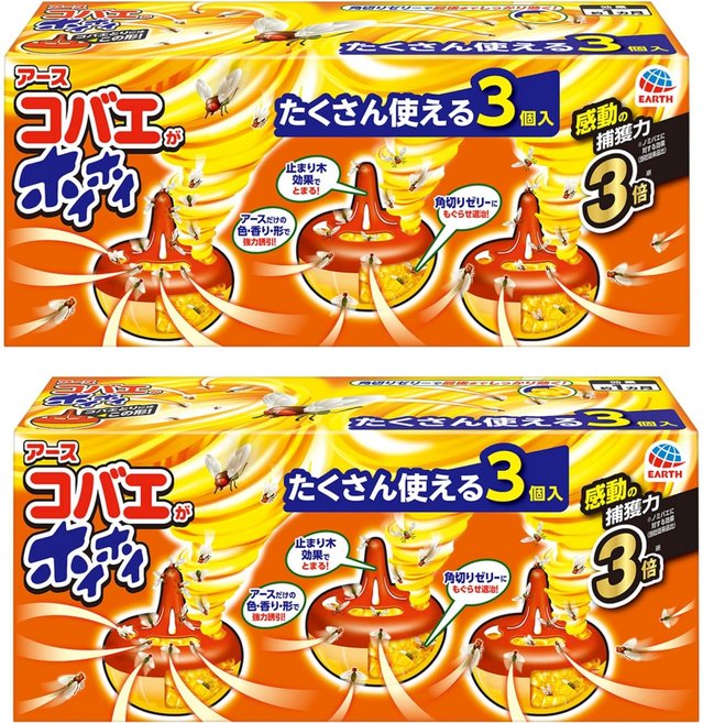 대용량 초파리 트랩2개입 [ 코바에 가 호이호이 ]/종래제품보다 포획력3배 의 신제품!!, 6개