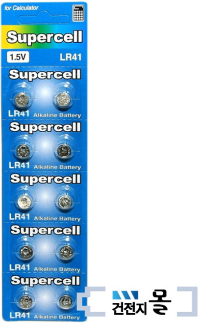 슈퍼셀 코인건전지 LR41 736 392A (1.5V) 10알(1카드) 알카라인 건전지