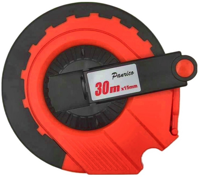 PANRICO 百利世 30M 玻璃纖維捲尺 折疊搖桿設計 英吋/公分雙單位, 1個