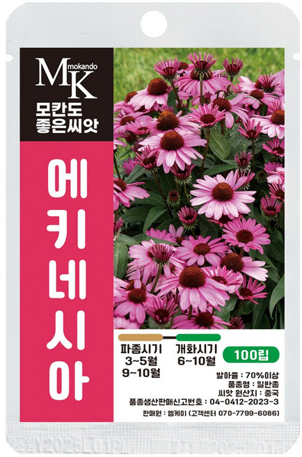 모칸도 좋은씨앗 에키네시아 씨앗 일반종 100립 꽃씨 꽃씨앗, 1개