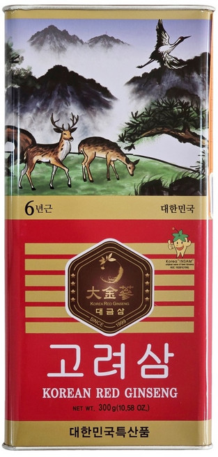 고려홍삼 6년근 캔 중편 (21~30뿌리) 국산 뿌리홍삼 건홍삼 말린홍삼 금산홍삼, 300g, 1개