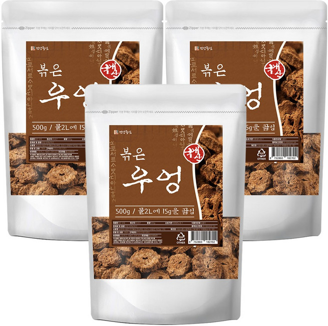 건강중심 국산 볶은 우엉 차 볶음우엉, 500g, 1개, 3개입