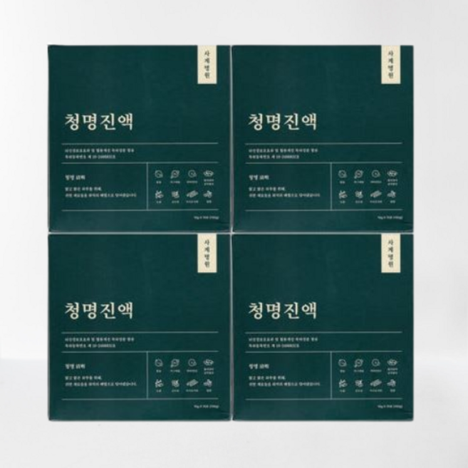 사계명원 청명칼슘진액 녹용 특허 비타민D 칼슘 마그네슘 청명진액, 150g, 4개
