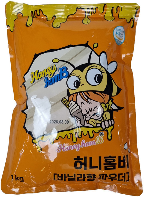 허니홈비 소프트 아이스크림 파우더 바닐라향 ( 1kg 12봉 ), 12개