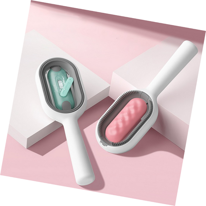 장모종 단모용 멀티 펫 그루밍 브러쉬, 핑크(장모용)