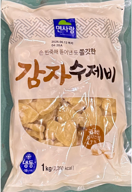 면사랑 감자수제비 수제비사리 1kg, 2개
