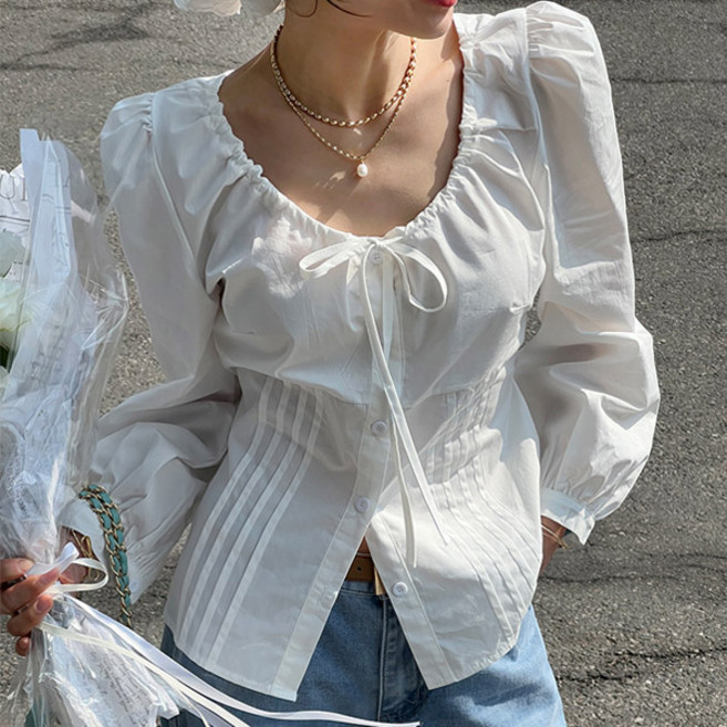 [난닝구]카헤보 리본블라우스