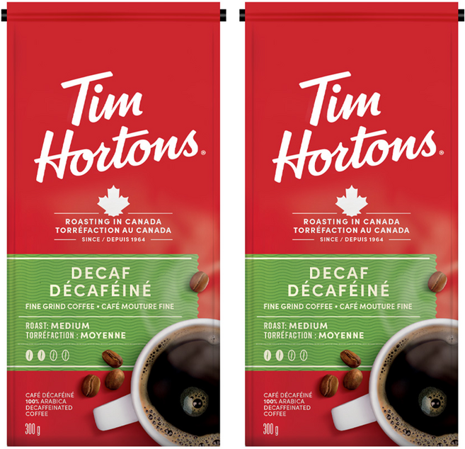 팀홀튼 디카페인 파인 그라인드 커피 300g x 2개, 프렌치프레스