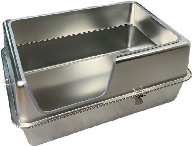 고양이 화장실 올스텐 배변 오픈형 스테인리스 초대형 탈취 방수 변기 사막화방지, 1개, 5. 특대형+스테인리스 삽