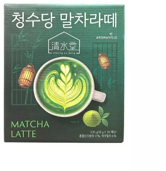 아로마빌 청수당 말차라떼 18g x 35개, 1개