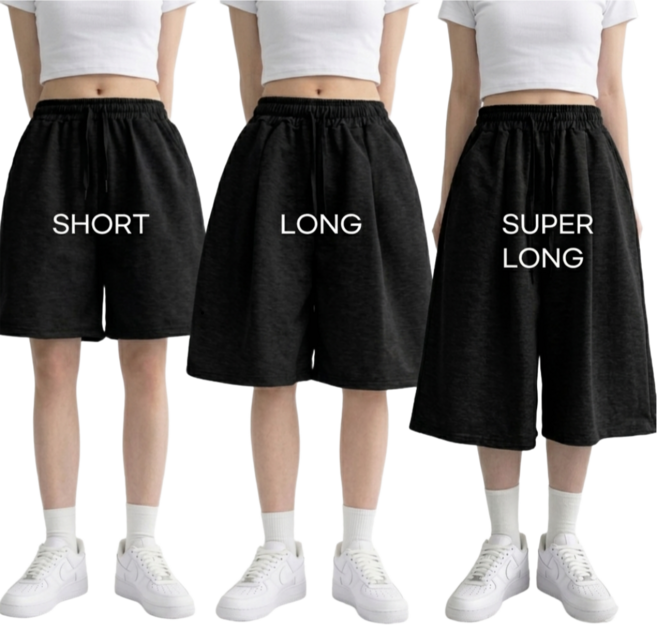 넥스트엣지 여성용 키썸 핀턱 와이드 버뮤다 숏팬츠 밴딩 트레이닝 반바지