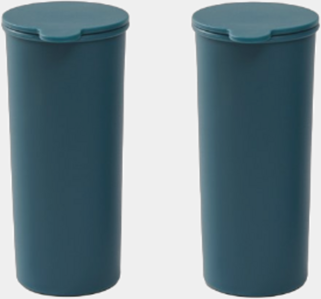 JAJU 원통형 실리콘 얼음틀, 블루, 2개