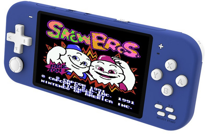 SorJar 게임기 휴대용 5000종 고화질 고전게임 4.3 인치 지원 한글, 푸른 색