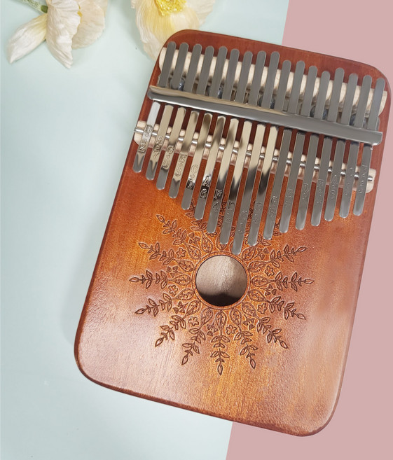 뮤직앤라우라 고급 마호가니 AK-04 17음계 칼림바 어쿠스틱 입문용, AK-04(마호가니), 1개