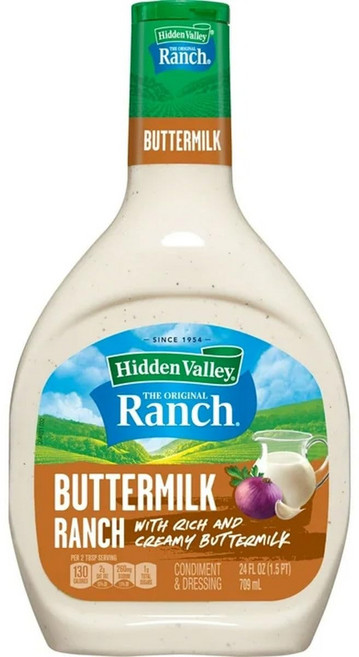히든 밸리 랜치 옛날 방식 버터밀크 랜치 드레싱 680g Hidden Valley Ranch Old-Fashioned Buttermilk Ranch Dressing 24oz, 1개