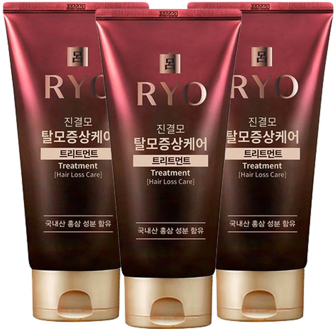 [최신형] 려 진결모 탈모증상케어 트리트먼트 300ml + 마스크 증정 탈모증상/손상모 두피모발 영양케어, 3개