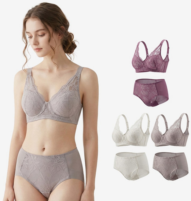 오모떼 올데이 에센셜 플로워레이스 브라팬티 6종 세트A형