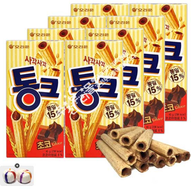 오리온 통크초코(45g) x 8통+자색옥춘사탕 20g 세트