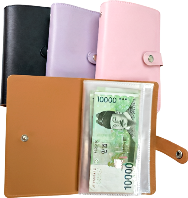 라베닌 현금 챌린지 바인더 지폐 보관함, 1개, 퓨어블랙