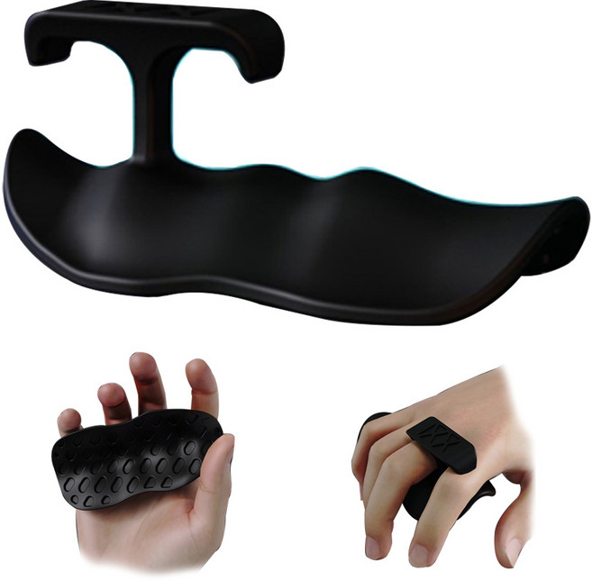 [LxU] 최신형 실리콘 미끄럼방지 헬스 손바닥 보호 패드 스트랩 헬스장갑 웨이트 굳은살 방지, 2개, 블랙